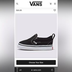VANS SLIP ON V BLACK/ TRUE WHITE